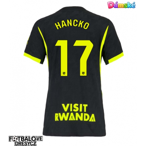 Atletico Madrid David Hancko #17 Dámské Venkovní Dres 2026-27 Krátký Rukáv Atletico Madrid David Hancko #17 Dámské Venkovní Dres 2026-27 Krátký Rukáv
